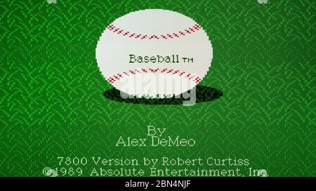 Baseball - Atari 7800 Videospiel Stockfoto