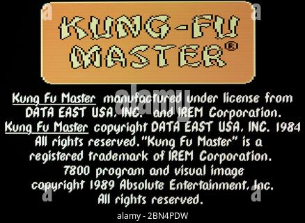 Kung-Fu Master - Atari 7800 Videospiel Stockfoto