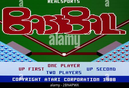 Realsports Baseball - Atari 7800 Videgame Stockfoto