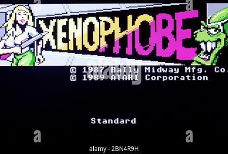 Xenophobe - Atari 7800 Videotagetspiel Stockfoto