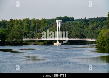 Die neue Brücke über die Ruhr in Essen-Kupferdreh, KampmannbrŸcke, Essen, NRW Stockfoto