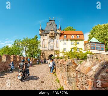 Burgtor und Torhaus Museum der Albrechtsburg Meißen, Sachsen, Deutschland Stockfoto