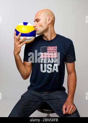 Dallas Texas, USA, Mai 2012: Beachvolleyballspieler Phil Dalhausser beim Team USA Media Summit im Vorfeld der Olympischen Spiele 2012 in London. ©Marjorie Kamys Cotera/Daemmrich Photography Stockfoto