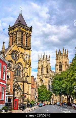 York Oratory und York Minster in England Stockfoto