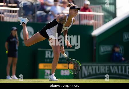 Polona Hercog aus Slowenien in Aktion während ihres dritten Spielrundenes beim Nature Valley International WTA Premier Tennisturnier 2019 Stockfoto