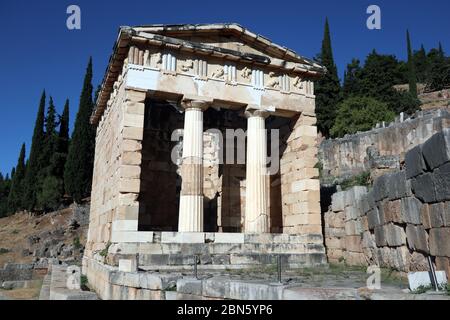 Athener Finanzministerium, Delphi, Griechenland Stockfoto