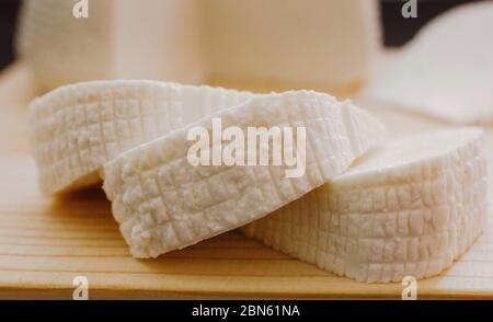 queso panela mexikanische Käseplatte, mexikanische Essen Weißkäse in mexiko Stockfoto