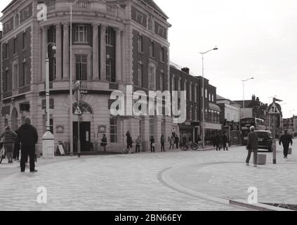 eastbourne Lockdown Shopping, isoliert, trostlos, covid 19, Corona-Virus Stockfoto