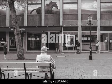 eastbourne Lockdown Shopping, isoliert, trostlos, covid 19, Corona-Virus Stockfoto