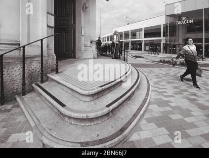 eastbourne Lockdown Shopping, isoliert, trostlos, covid 19, Corona-Virus Stockfoto