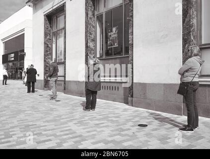 eastbourne Lockdown Shopping, isoliert, trostlos, covid 19, Corona-Virus Stockfoto