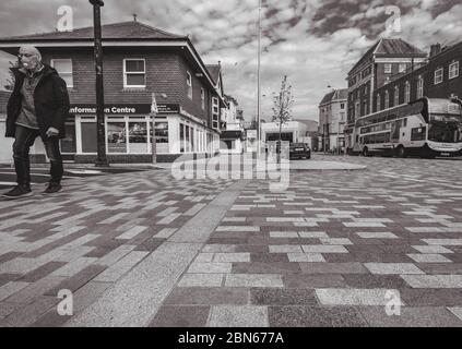 eastbourne Lockdown Shopping, isoliert, trostlos, covid 19, Corona-Virus Stockfoto