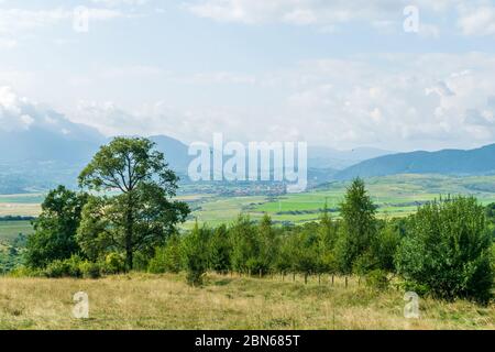 Eine schöne Landschaft in der Nähe des Bärenreservats Zarnesti, Brasov, Rumänien Stockfoto