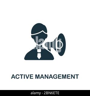 Symbol für aktives Management aus der Sammlung von Investitionen. Einfaches Symbol für Active Management für Vorlagen, Webdesign und Infografiken Stock Vektor