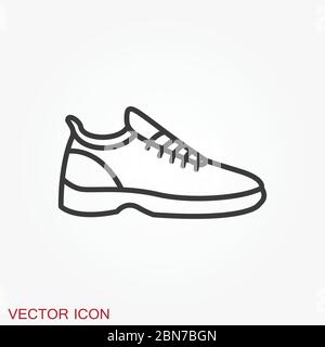 Vektorsymbol für Trainer. Laufschuh-Symbol auf Hintergrund isoliert. Stock Vektor