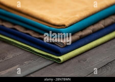 Gefaltete Stoffe Stockfoto