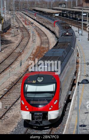 Bahnumläufe im spanischen Eisenbahnnetz Stockfoto