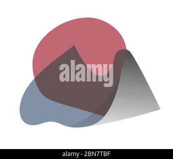 Farbvektor flache Symbol Sommerzeit, Berg, Sonne, Meer Stock Vektor