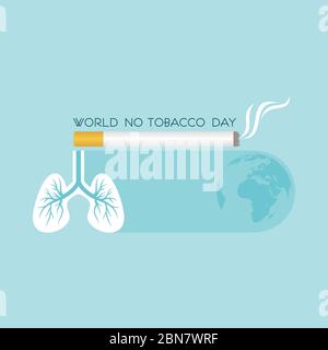 Illustration des Welt-No-Tobacco-Tages, der am 31. Mai stattfindet, Rauchverbot Konzept Stock Vektor