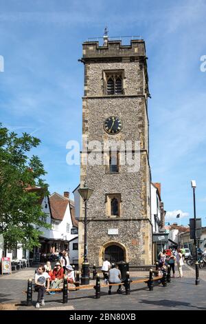 St Albans Uhrturm. Stockfoto