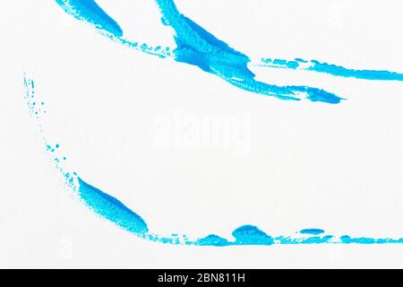 Blau gesäumt abstrakte Acryl Kunst Hintergrund. Gestempelt Textur hautnah. Stockfoto