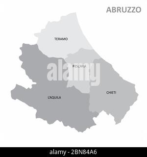 Karte der Region Abruzzen Stock Vektor