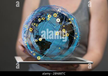 internet- und Datenkonzept Stockfoto
