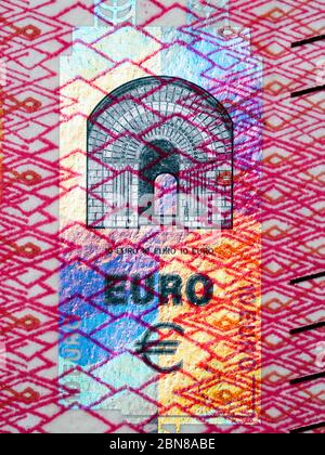 Detail einer 10 Euro Banknote Stockfoto