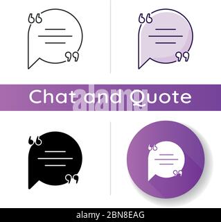 Chat-Blase mit Anführungszeichen-Symbol Stock Vektor
