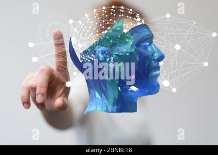 Ein medizinisches Innovationskonzept mit Symbolmustern für das Gesundheitswesen Stockfoto