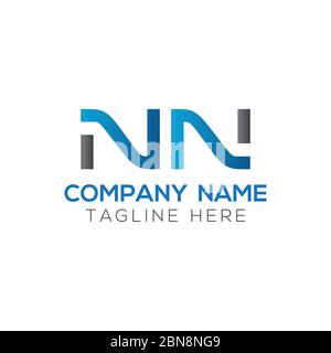 Initial Letter NN Logo Design Vektor-Vorlage. Kreatives abstraktes NN Letter Logo Design Stock Vektor