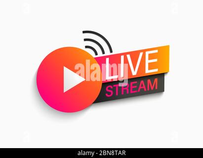 Livestream-Symbol, Symbol. Stock Vektor