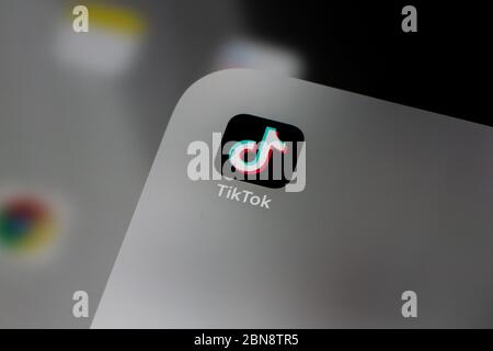 Ostersund, Schweden - 13. Mai 2020: TikTok App Icon..TikTok ist ein chinesischer Video-Sharing-Dienst in sozialen Netzwerken Stockfoto