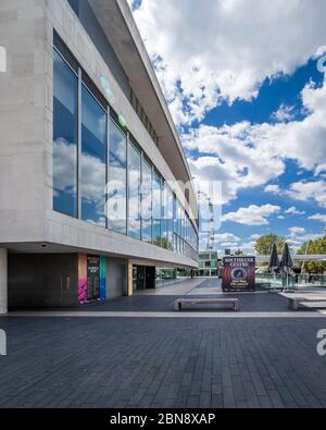 Die South Bank ist leer, da London im Lockdown bleibt Aufgrund der Pandemie Stockfoto