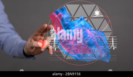 Ein Krankenversicherungskonzept - digitale Schnittstelle Stockfoto