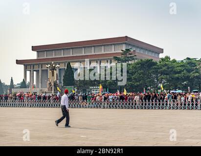 Mausoleum von Mao Zedong, Tiananmen Platz, Peking Stockfoto