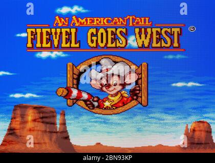 Ein amerikanischer Schwanz Fienvel goes West - SNES Super Nintendo - nur zur redaktionellen Verwendung Stockfoto