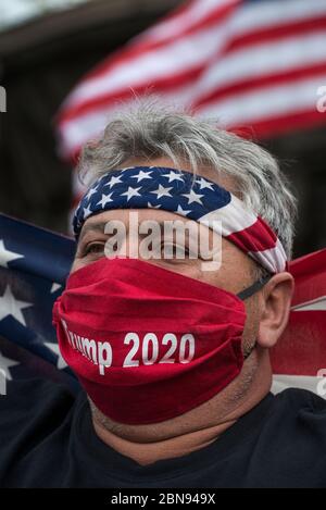 Covid-19 / Coronavirus: Öffnen Sie Massachusetts ‘Liberty Rally’ im Massachusetts State House, Boston, MA, USA. 04 Mai 2020. Stockfoto