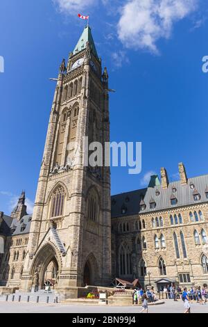 Parlament von Kanada am Parliament Hill in Ottawa Stockfoto