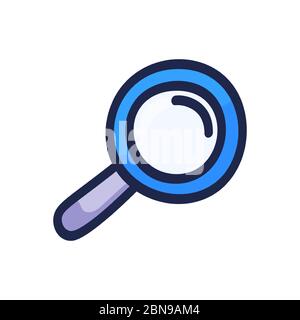 Handgezeichnetes Symbol für Doodle-Vergrößerungsglas. Hand gezeichnet schwarz umreißen Cartoon Stil Vektor-Illustration Stock Vektor