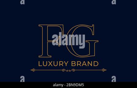 Initial GF oder FG Letter Logo mit Creative Modern Business Typography Vektorvorlage Stock Vektor