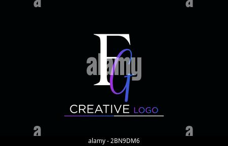 Initial GF oder FG Letter Logo mit Creative Modern Business Typography Vektorvorlage Stock Vektor
