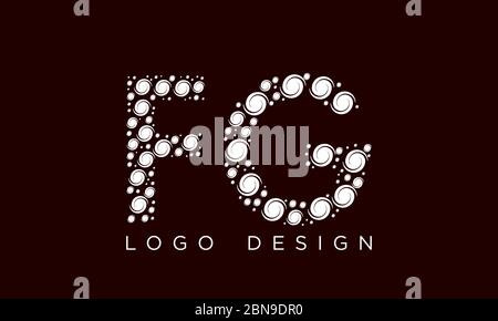 Initial GF oder FG Letter Logo mit Creative Modern Business Typography Vektorvorlage Stock Vektor