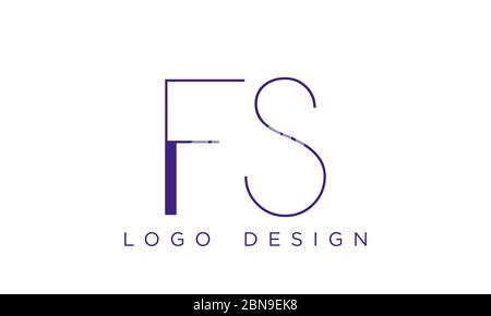 FS Letter Logo Design. F EIN Vektordesign mit Buchstabensymbol. FS-Logo. FS Logo Brief Initial Monogram großes Design Vorlage Stock Vektor