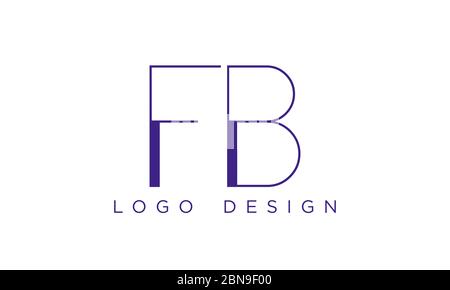 Kreatives, innovatives erstes BF-Logo und FB-Logo. B Buchstabe Minimales Luxusmonogramm. F Professionelles Erstdesign. Premium Business Schrift. Alphabet Stock Vektor