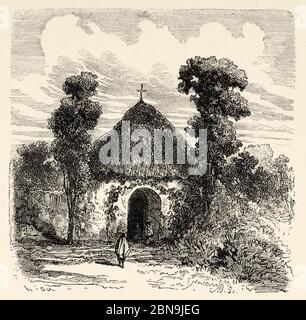 Die Katholische Kirche Von Recoleta, Cusco. Peru, Südamerika. Alte gravierte Illustration aus dem 19. Jahrhundert, Le Tour du Monde 1863 Stockfoto