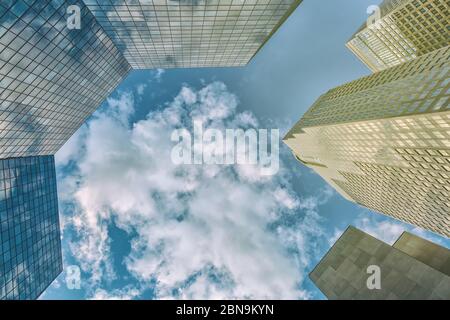 Architektonische Bauwerke in der Innenstadt von Calgary, Alberta, Kanada. Stockfoto