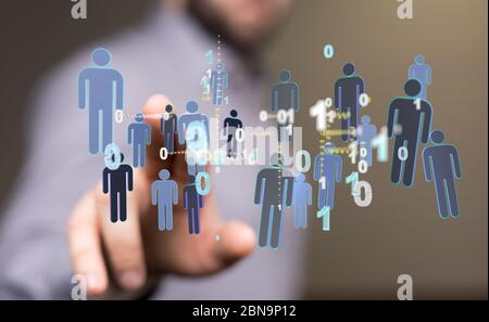Ein konzeptuelles Bild mit sozialer Verbindung Stockfoto