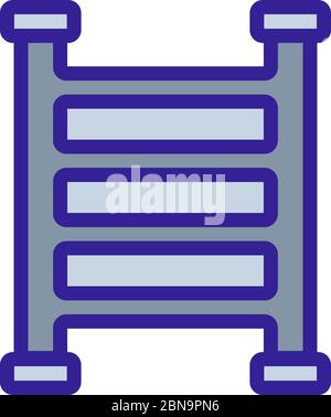 Beheizte Handtuchhalter Symbol Vektor Kontur Abbildung Stock Vektor