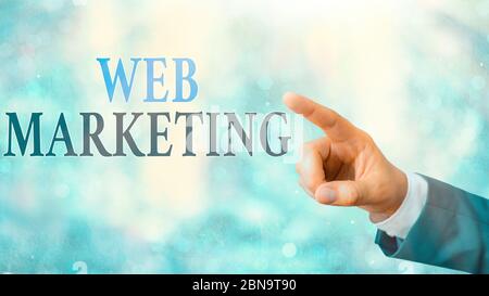 Handschrift text Web Marketing. Konzeptionelle foto Electronic commerce Werbung über das Internet on-line-Verkäufer Stockfoto